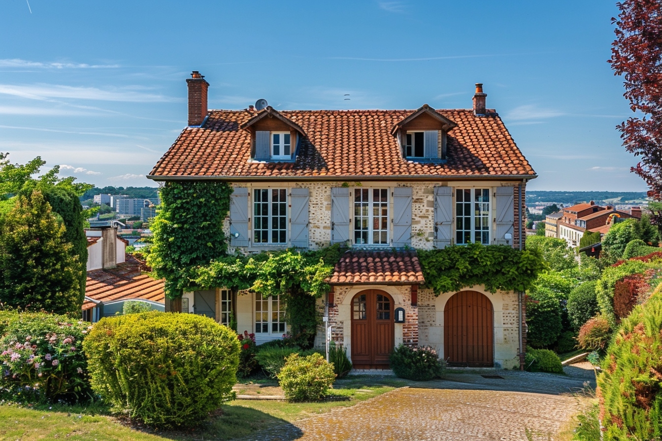 Vue panoramique d'une maison rénovée avec ajout d'étage à Périgueux, illustrant les options pour déménager ou agrandir sa maison